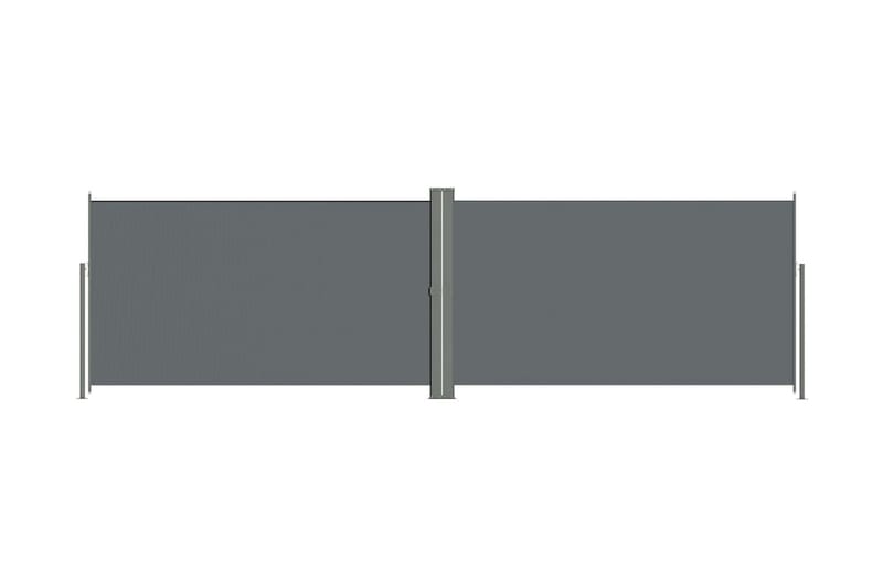 Infällbar sidomarkis 180x600 cm antracit - Grå - Balkongmarkis - Markiser - Sidomarkis - Balkongskydd & insynsskydd balkong