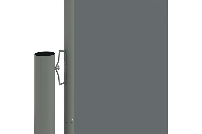 Infällbar sidomarkis 180x600 cm antracit - Grå - Utemöbler - Solskydd - Markiser - Balkongmarkis