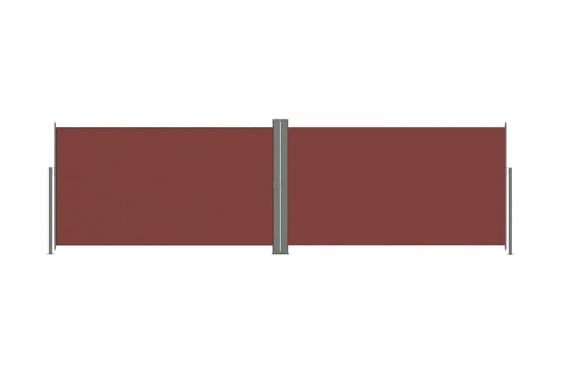 Infällbar sidomarkis 180x600 cm brun - Brun - Utemöbler - Solskydd - Markiser - Balkongmarkis
