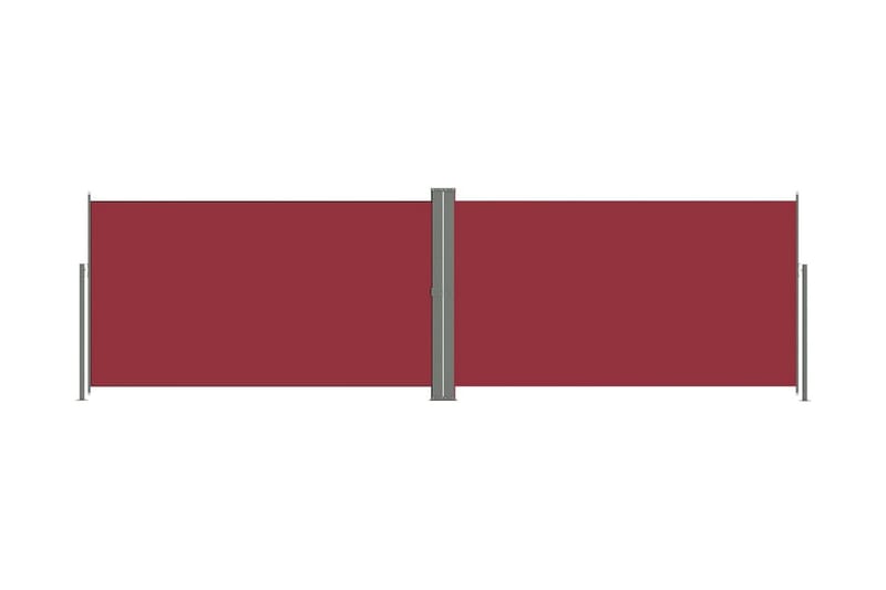 Infällbar sidomarkis 180x600 cm röd - Röd - Utemöbler - Solskydd - Markiser - Balkongmarkis