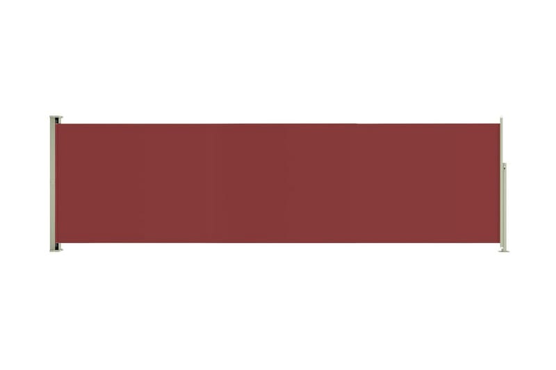 Infällbar sidomarkis 180x600 cm röd - Röd - Balkongmarkis - Markiser - Sidomarkis - Balkongskydd & insynsskydd balkong