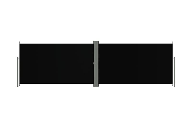 Infällbar sidomarkis 180x600 cm svart - Svart - Markiser - Balkongmarkis - Balkongskydd & insynsskydd balkong - Sidomarkis