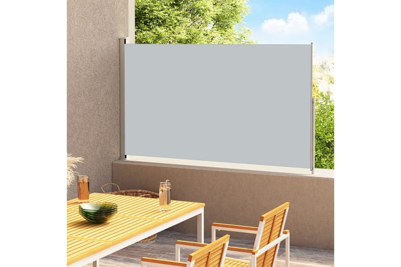 Infällbar sidomarkis 200x300 cm grå - Grå - Utemöbler - Solskydd - Markiser - Balkongmarkis