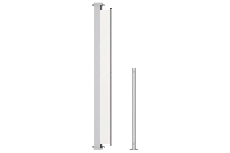 Infällbar sidomarkis 200x500 cm gräddvit - Vit - Utemöbler - Solskydd - Markiser - Balkongmarkis