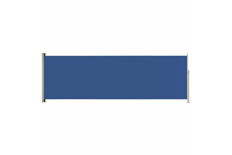 Infällbar sidomarkis 200x600 cm blå - Blå - Balkongmarkis - Markiser - Sidomarkis - Balkongskydd & insynsskydd balkong