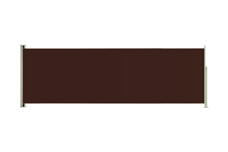Infällbar sidomarkis 200x600 cm brun - Brun - Balkongmarkis - Markiser - Sidomarkis - Balkongskydd & insynsskydd balkong