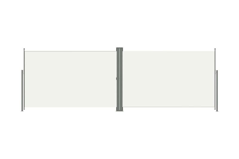 Infällbar sidomarkis 200x600 cm gräddvit - Vit - Utemöbler - Solskydd - Markiser - Balkongmarkis