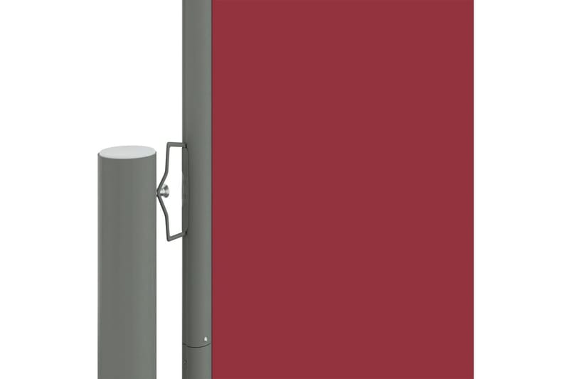 Infällbar sidomarkis 200x600 cm röd - Röd - Balkongmarkis - Markiser - Sidomarkis - Balkongskydd & insynsskydd balkong