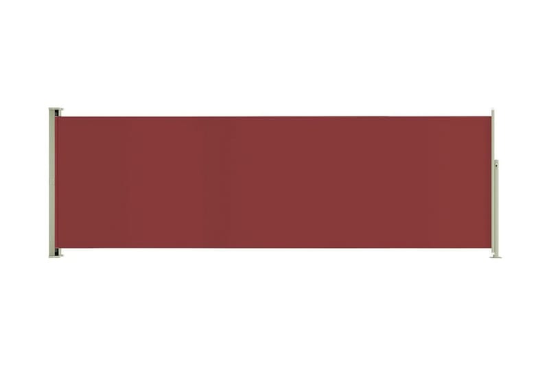 Infällbar sidomarkis 200x600 cm röd - Röd - Balkongmarkis - Markiser - Sidomarkis - Balkongskydd & insynsskydd balkong