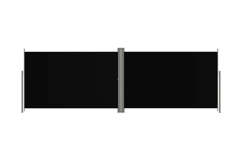 Infällbar sidomarkis 200x600 cm svart - Svart - Markiser - Balkongmarkis - Balkongskydd & insynsskydd balkong - Sidomarkis