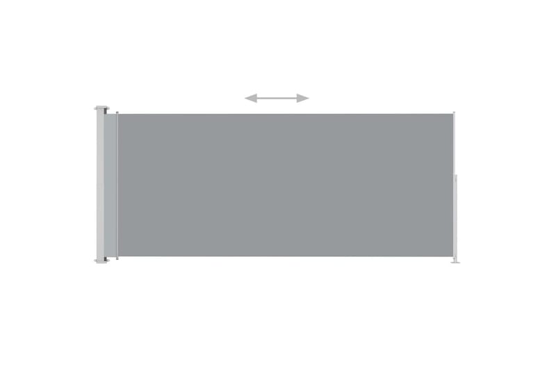 Infällbar sidomarkis 220x500 cm grå - Grå - Utemöbler - Solskydd - Markiser - Balkongmarkis