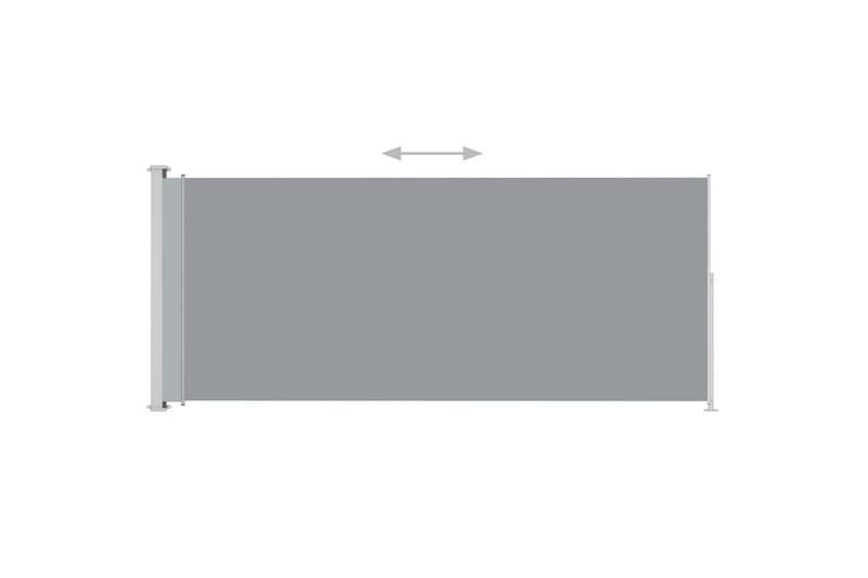 Infällbar sidomarkis 220x500 cm grå - Grå - Balkongmarkis - Markiser - Sidomarkis - Balkongskydd & insynsskydd balkong