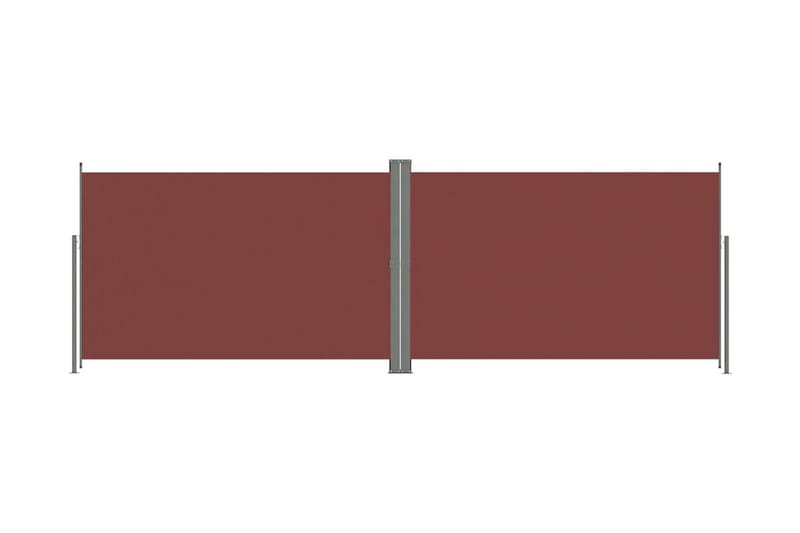 Infällbar sidomarkis 220x600 cm brun - Brun - Balkongmarkis - Markiser - Sidomarkis - Balkongskydd & insynsskydd balkong