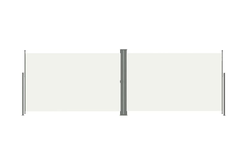 Infällbar sidomarkis 220x600 cm gräddvit - Vit - Utemöbler - Solskydd - Markiser - Balkongmarkis
