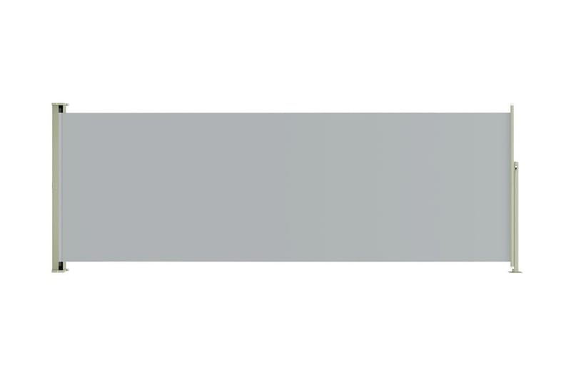 Infällbar sidomarkis 220x600 cm grå - Grå - Balkongmarkis - Markiser - Sidomarkis - Balkongskydd & insynsskydd balkong