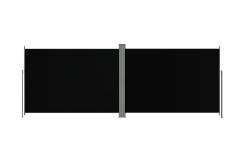 Infällbar sidomarkis 220x600 cm svart - Svart - Markiser - Balkongmarkis - Balkongskydd & insynsskydd balkong - Sidomarkis
