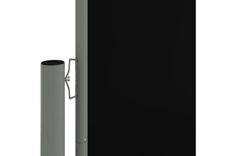 Infällbar sidomarkis 220x600 cm svart - Svart - Balkongmarkis - Markiser - Sidomarkis - Balkongskydd & insynsskydd balkong