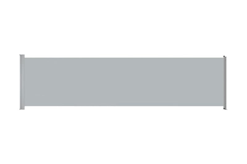 Infällbar sidomarkis 600x160 cm grå - Grå - Balkongmarkis - Markiser - Sidomarkis - Balkongskydd & insynsskydd balkong