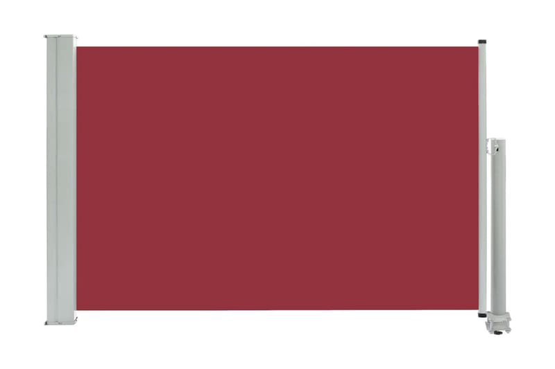Infällbar sidomarkis 60x300 cm röd - Röd - Balkongmarkis - Markiser - Sidomarkis - Balkongskydd & insynsskydd balkong