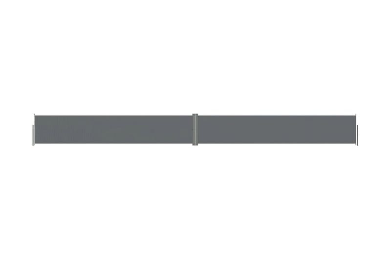 Infällbar sidomarkis antracit 117x1200 cm - Grå - Balkongmarkis - Markiser - Sidomarkis - Balkongskydd & insynsskydd balkong