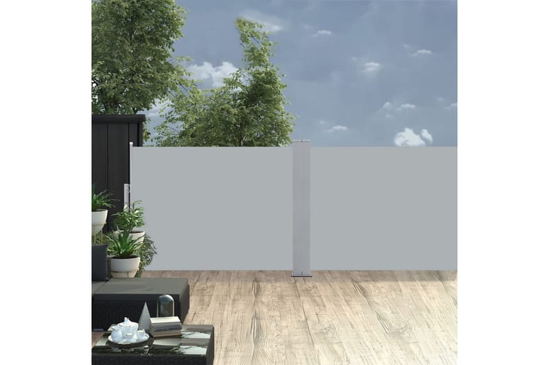 Infällbar sidomarkis antracit 120x1000 cm - Grå - Utemöbler - Solskydd - Markiser - Balkongmarkis