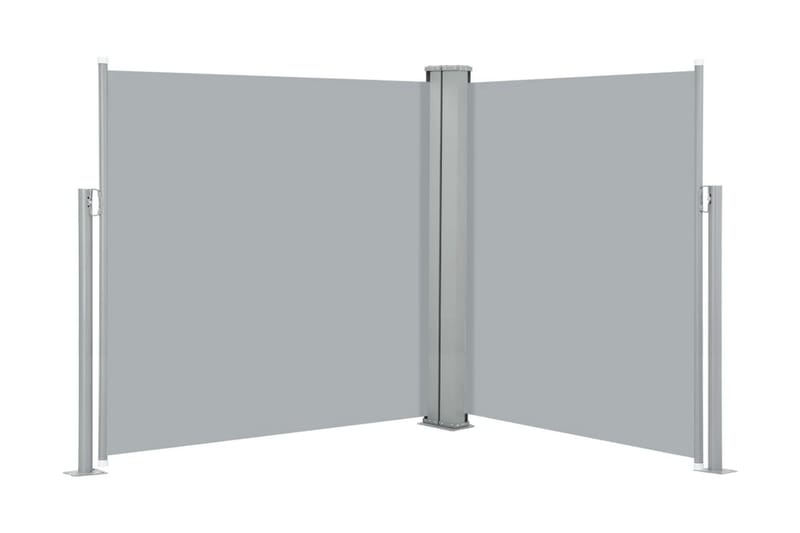 Infällbar sidomarkis antracit 140x600 cm - Grå - Balkongmarkis - Markiser - Sidomarkis - Balkongskydd & insynsskydd balkong