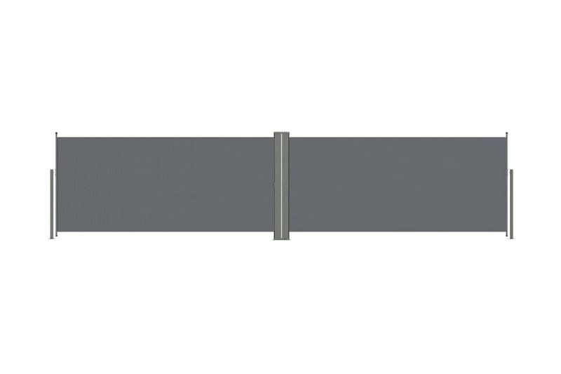Infällbar sidomarkis antracit 140x600 cm - Grå - Markiser - Balkongmarkis - Balkongskydd & insynsskydd balkong - Sidomarkis