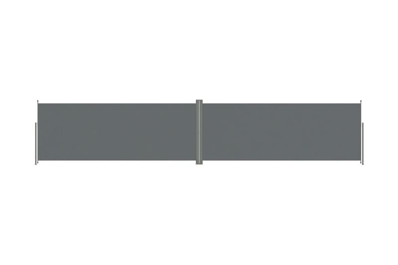 Infällbar sidomarkis antracit 200x1000 cm - Grå - Balkongmarkis - Markiser - Sidomarkis - Balkongskydd & insynsskydd balkong