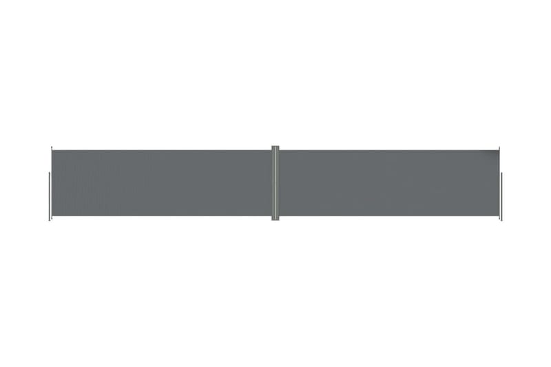 Infällbar sidomarkis antracit 200x1200 cm - Grå - Balkongmarkis - Markiser - Sidomarkis - Balkongskydd & insynsskydd balkong