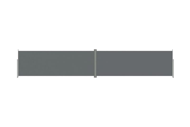 Infällbar sidomarkis antracit 220x1200 cm - Grå - Markiser - Balkongmarkis - Balkongskydd & insynsskydd balkong - Sidomarkis