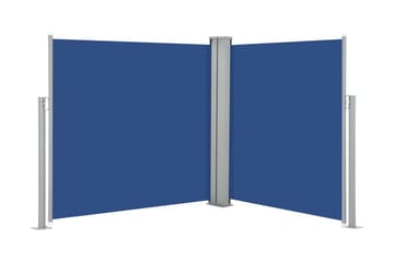 Infällbar sidomarkis blå 100x600 cm