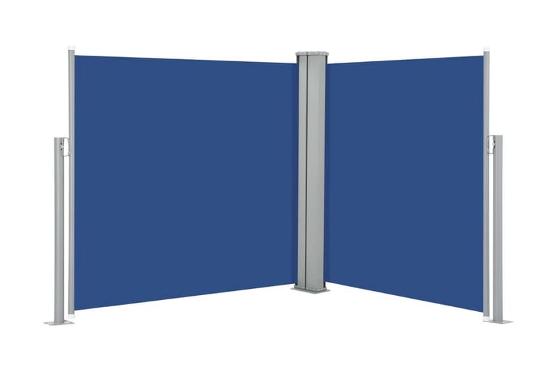 Infällbar sidomarkis blå 100x600 cm - Blå - Balkongmarkis - Markiser - Sidomarkis - Balkongskydd & insynsskydd balkong