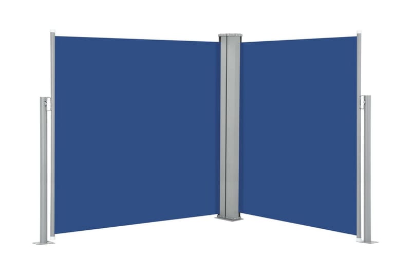 Infällbar sidomarkis blå 160x600 cm - Blå - Utemöbler - Solskydd - Markiser - Balkongmarkis
