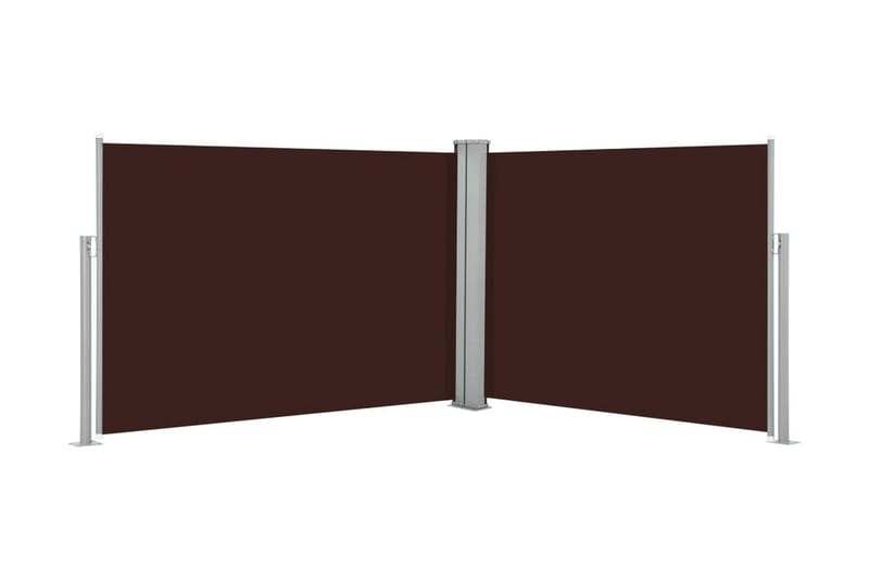 Infällbar sidomarkis brun 100x1000 cm - Brun - Balkongmarkis - Markiser - Sidomarkis - Balkongskydd & insynsskydd balkong