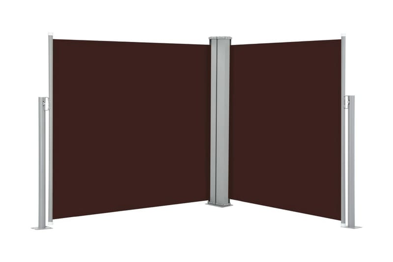Infällbar sidomarkis brun 100x600 cm - Brun - Balkongmarkis - Markiser - Sidomarkis - Balkongskydd & insynsskydd balkong