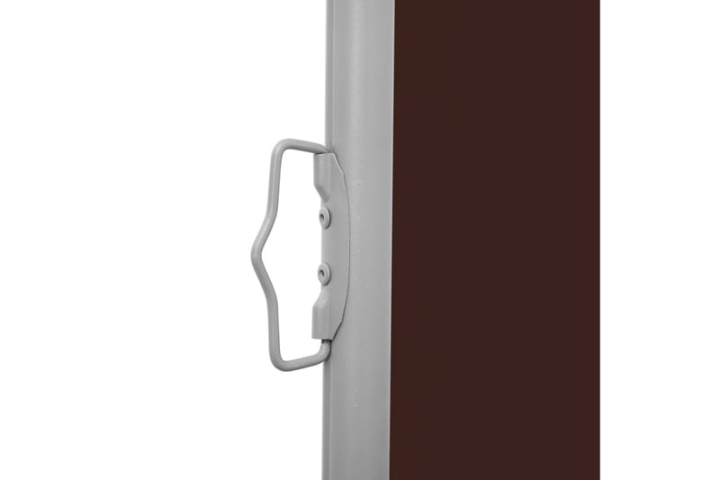 Infällbar sidomarkis brun 120x600 cm - Brun - Utemöbler - Solskydd - Markiser - Balkongmarkis