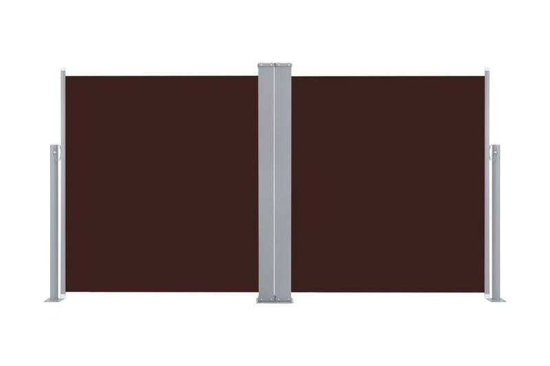 Infällbar sidomarkis brun 120x600 cm - Brun - Balkongmarkis - Markiser - Sidomarkis - Balkongskydd & insynsskydd balkong