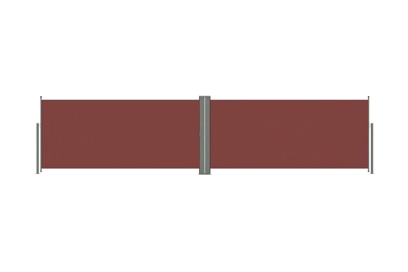 Infällbar sidomarkis brun 140x600 cm - Brun - Markiser - Balkongmarkis - Balkongskydd & insynsskydd balkong - Sidomarkis
