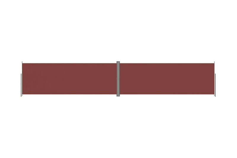 Infällbar sidomarkis brun 220x1200 cm - Brun - Balkongmarkis - Markiser - Sidomarkis - Balkongskydd & insynsskydd balkong