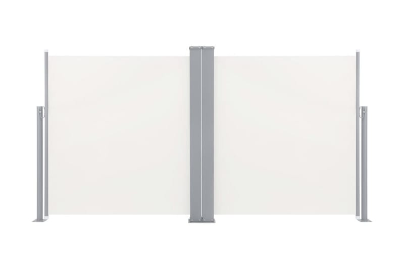 Infällbar sidomarkis gräddvit 100x600 cm - Vit - Balkongmarkis - Markiser - Sidomarkis - Balkongskydd & insynsskydd balkong