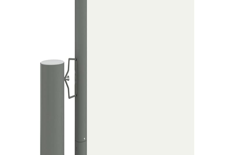 Infällbar sidomarkis gräddvit 180x1200 cm - Vit - Utemöbler - Solskydd - Markiser - Balkongmarkis