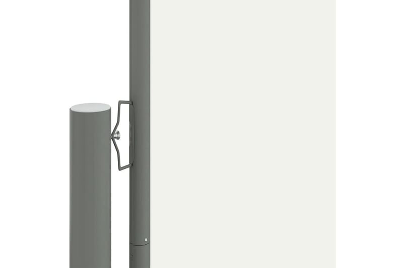 Infällbar sidomarkis gräddvit 200x1000 cm - Vit - Utemöbler - Solskydd - Markiser - Balkongmarkis