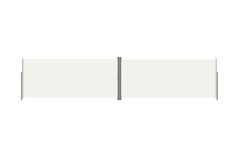 Infällbar sidomarkis gräddvit 220x1000 cm - Vit - Balkongmarkis - Markiser - Sidomarkis - Balkongskydd & insynsskydd balkong