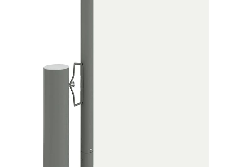 Infällbar sidomarkis gräddvit 220x1200 cm - Vit - Utemöbler - Solskydd - Markiser - Balkongmarkis