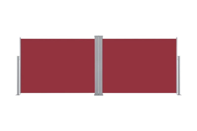 Infällbar sidomarkis röd 100x1000 cm - Röd - Balkongmarkis - Markiser - Sidomarkis - Balkongskydd & insynsskydd balkong