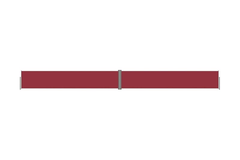 Infällbar sidomarkis röd 117x1200 cm - Röd - Balkongmarkis - Markiser - Sidomarkis - Balkongskydd & insynsskydd balkong
