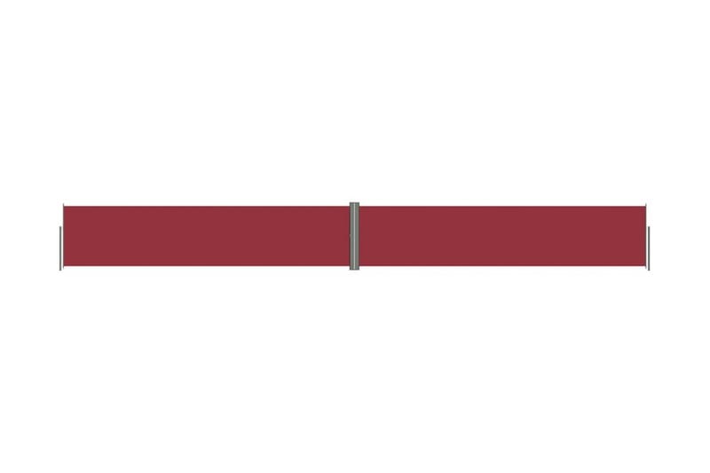 Infällbar sidomarkis röd 140x1200 cm - Röd - Balkongmarkis - Markiser - Sidomarkis - Balkongskydd & insynsskydd balkong