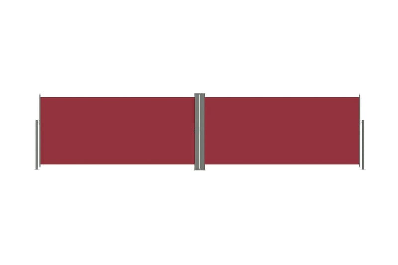 Infällbar sidomarkis röd 140x600 cm - Röd - Balkongmarkis - Markiser - Sidomarkis - Balkongskydd & insynsskydd balkong