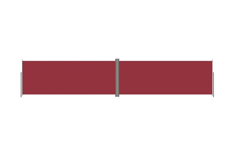 Infällbar sidomarkis röd 200x1000 cm - Röd - Balkongmarkis - Markiser - Sidomarkis - Balkongskydd & insynsskydd balkong