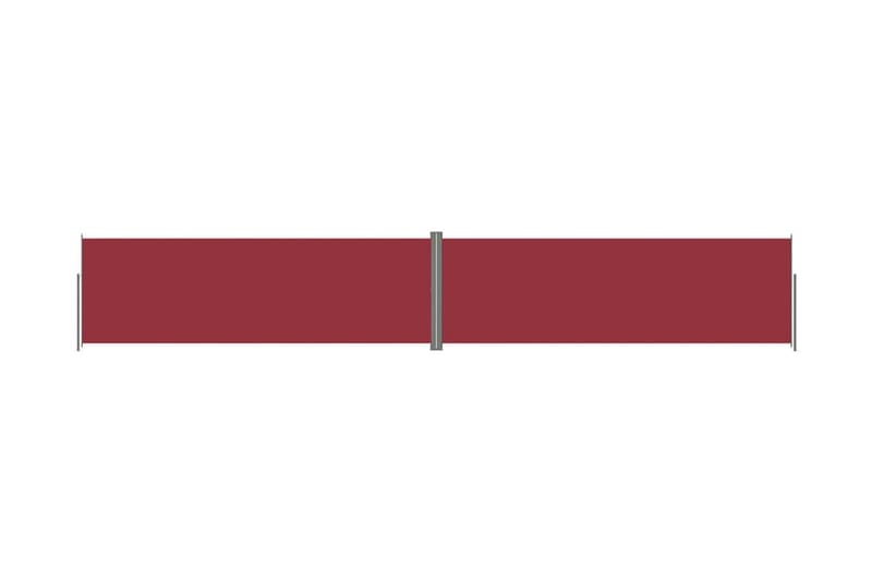 Infällbar sidomarkis röd 200x1200 cm - Röd - Balkongmarkis - Markiser - Sidomarkis - Balkongskydd & insynsskydd balkong